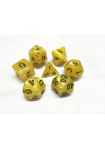 DICE 7-set: Yellow Pearl (7)